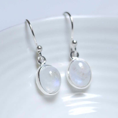 MJ750D_Sterling Silver Dangly Moonstone Oval Earrings_1
