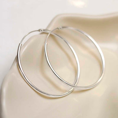 ME451_Sterling Silver 45mm Hoop Earrings_1 2