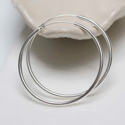 ME451_Sterling Silver 45mm Hoop Earrings_4