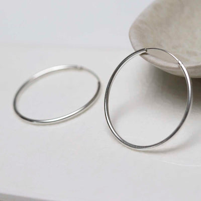 ME451_Sterling Silver 45mm Hoop Earrings_6