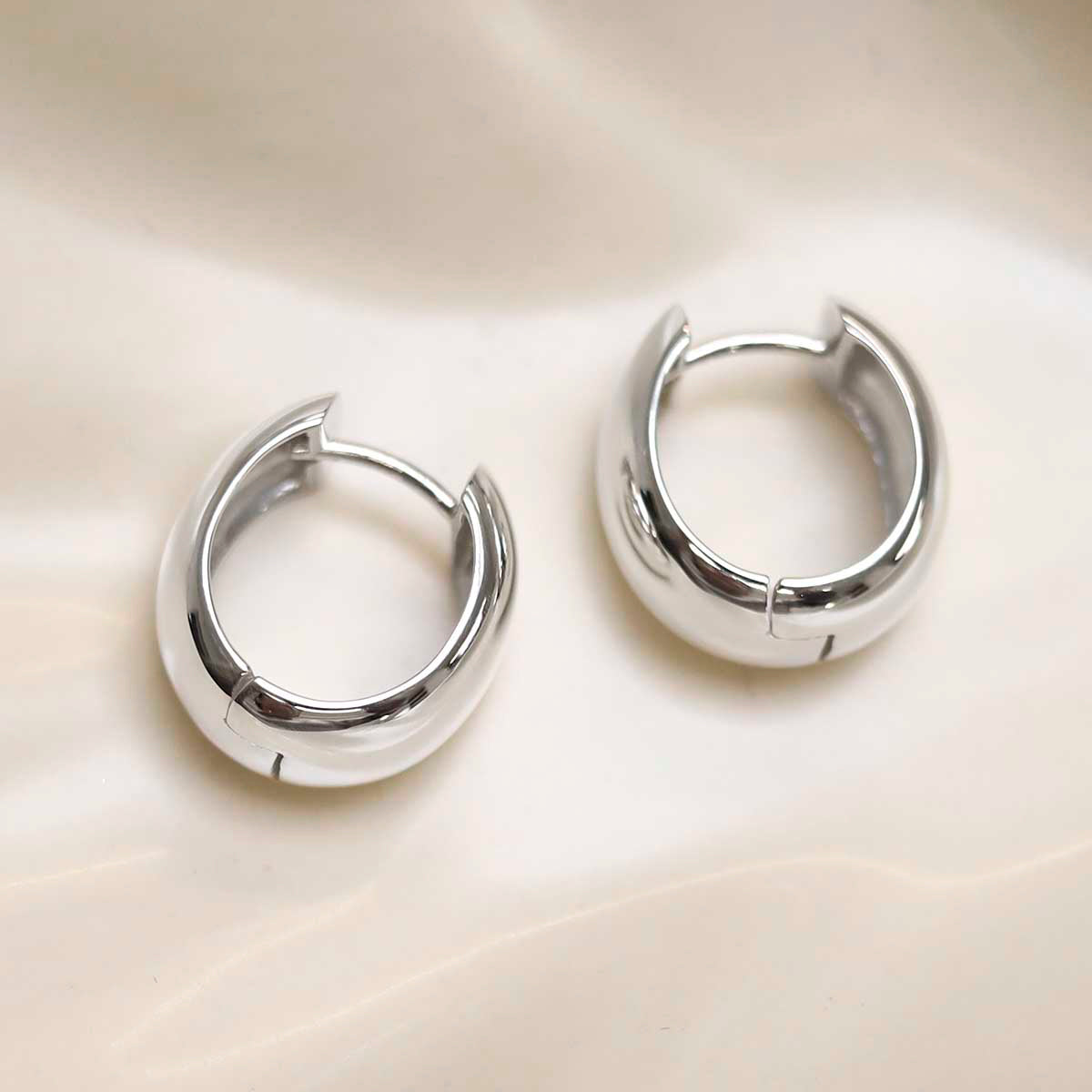 Sterling Silver Large Statement Huggies