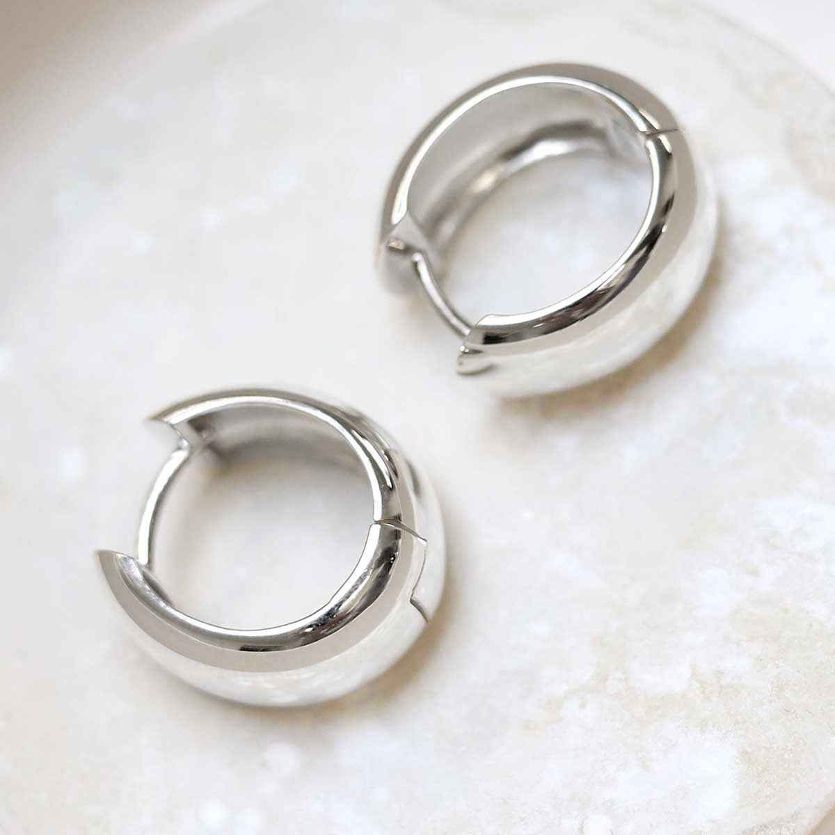 Sterling Silver Large Statement Huggies