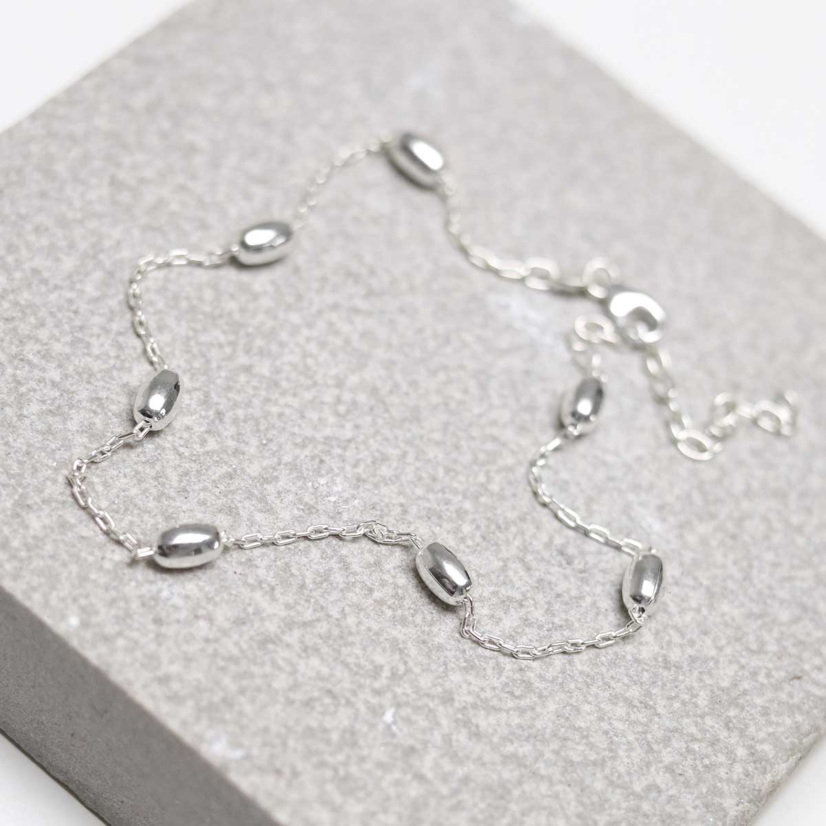 Sterling Silver Dew Drop Anklet