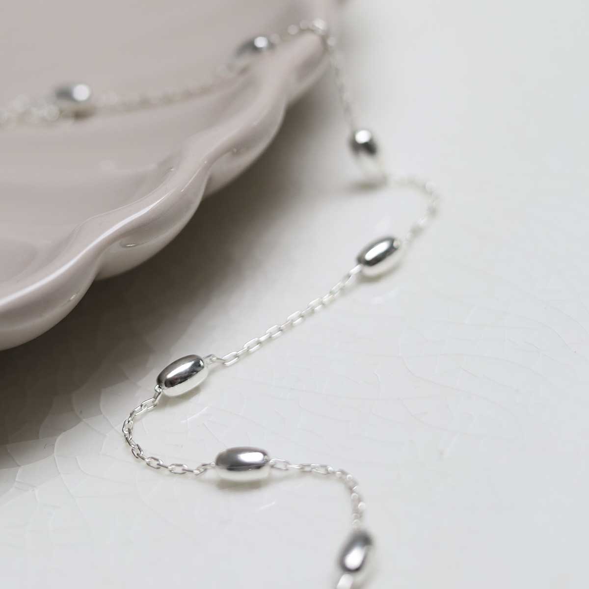 Sterling Silver Dew Drop Anklet