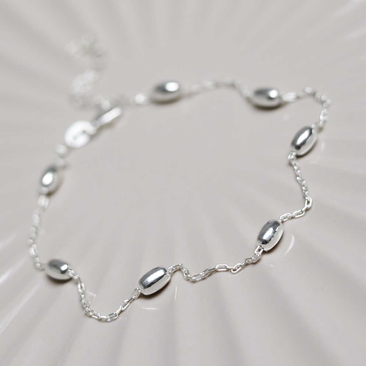 Sterling Silver Dew Drop Anklet