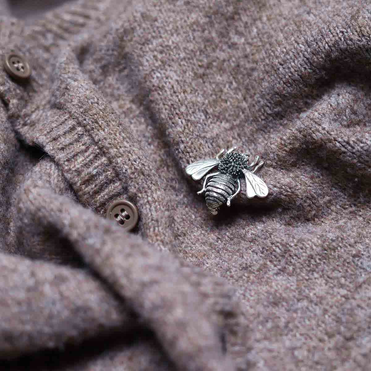 Sterling Silver Bee Brooch