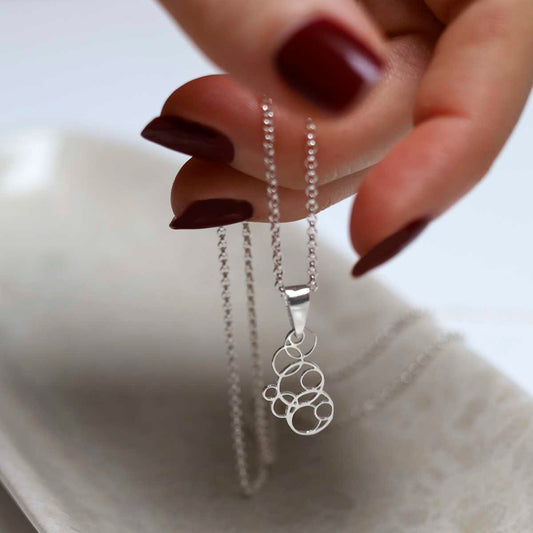 MF453P_Sterling Silver Bubbles Necklace_2