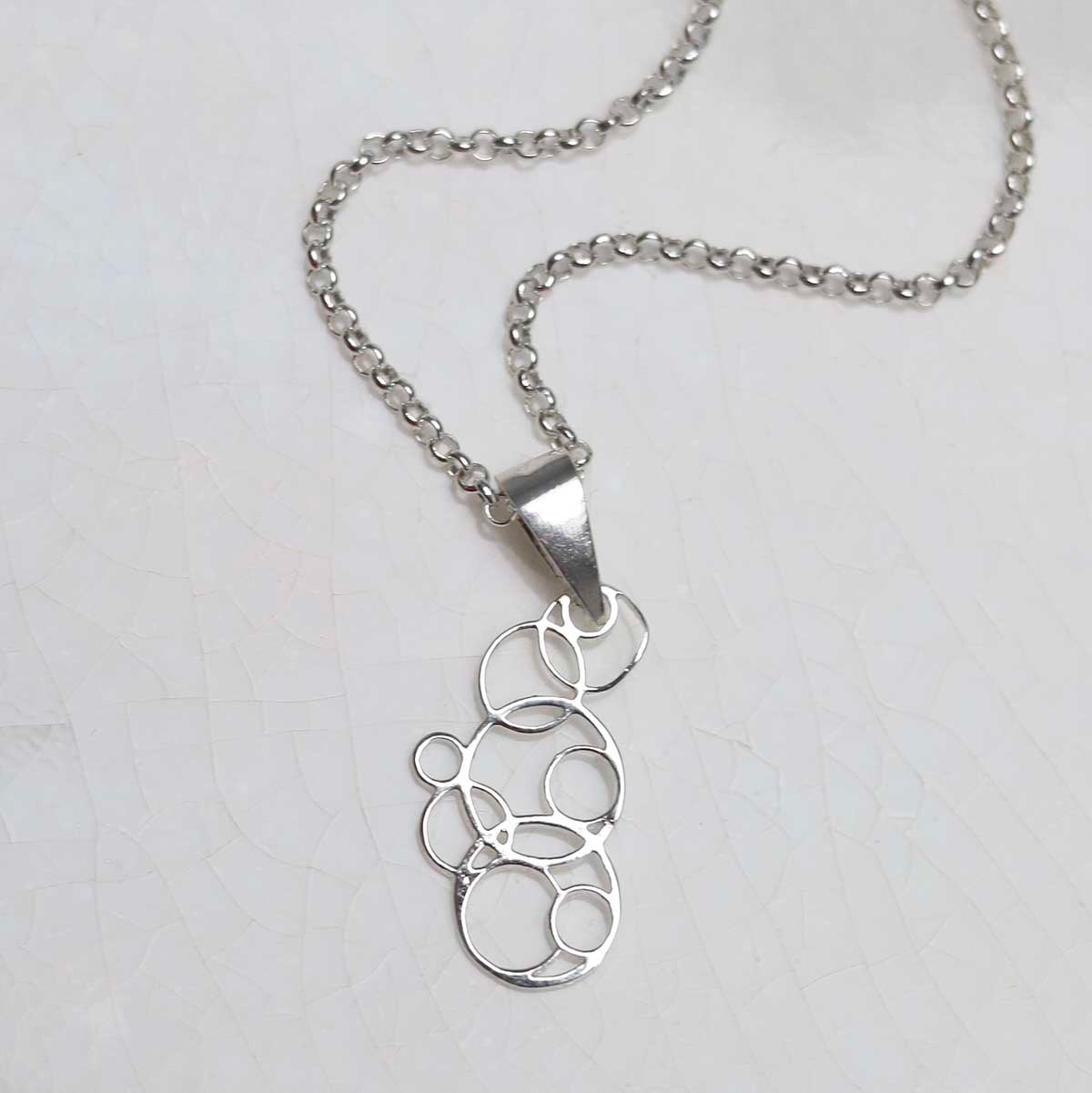 Sterling Silver Bubbles Necklace