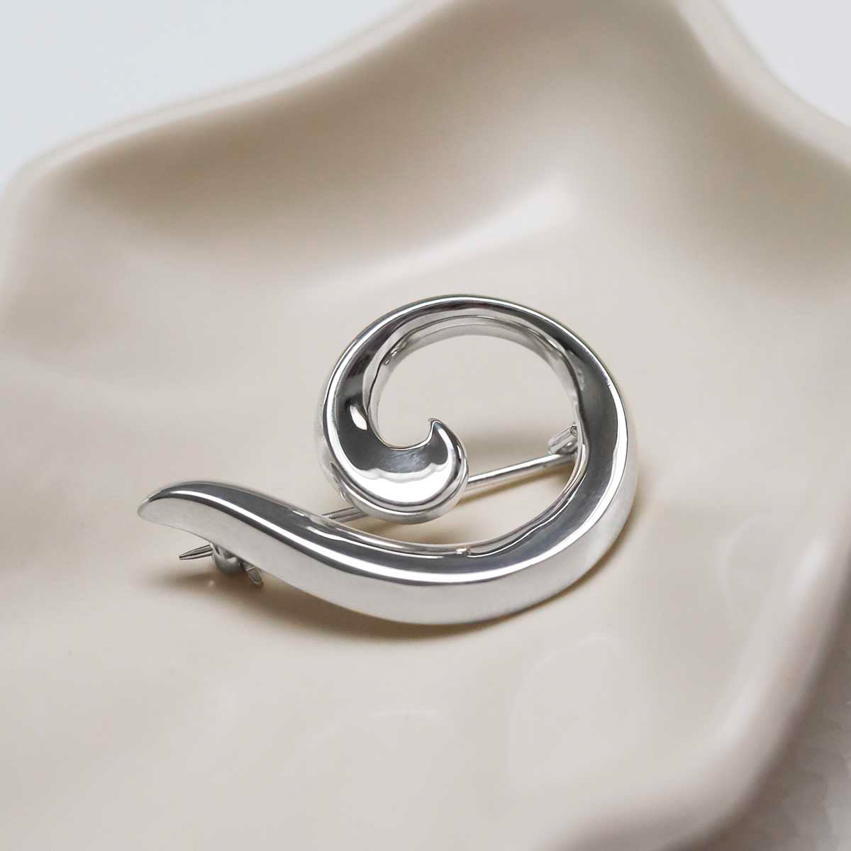 Sterling Silver Spiral Brooch
