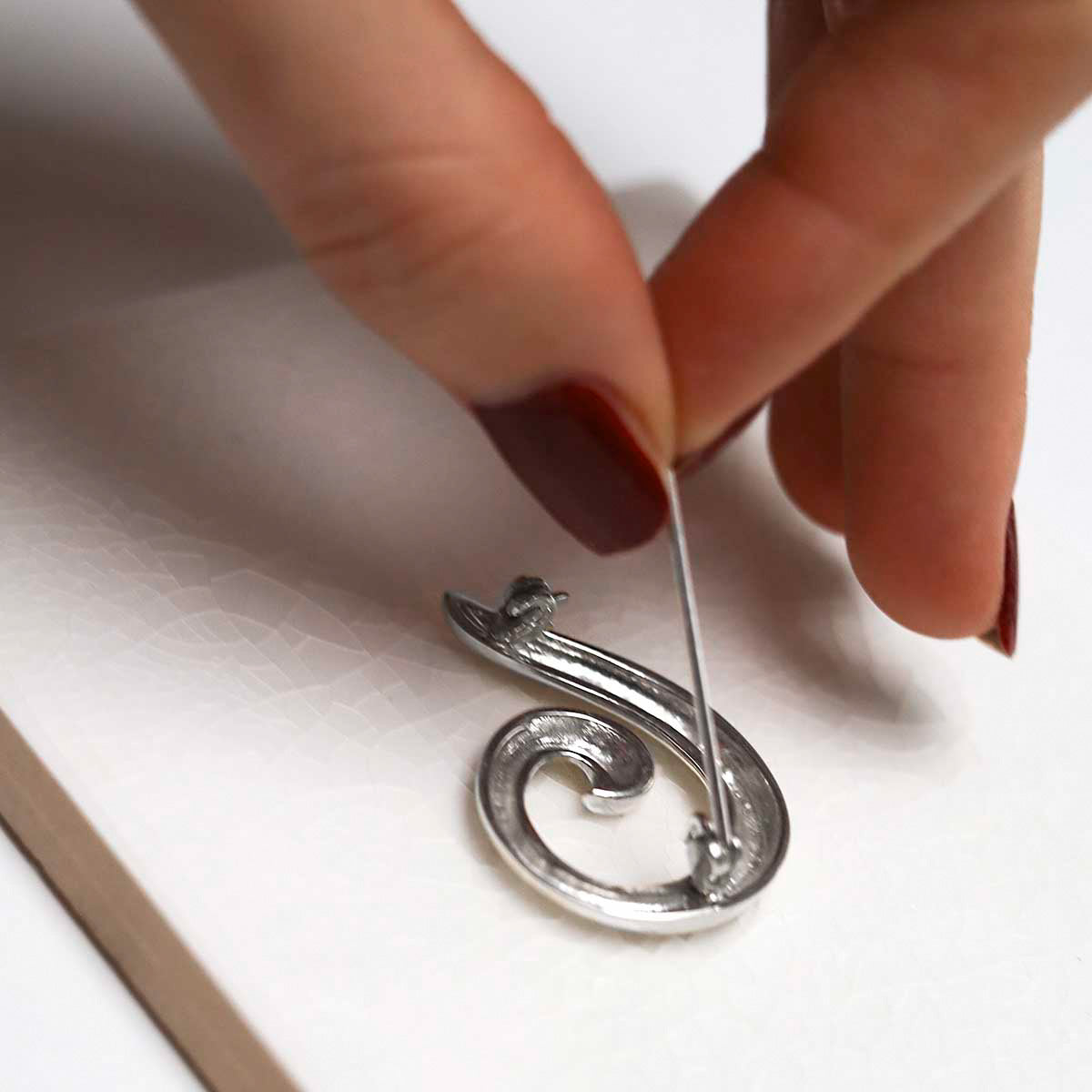 Sterling Silver Spiral Brooch