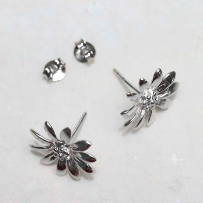 MD302_Sterling Silver Polished Daisy Stud Earrings_6