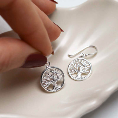 ME359E_Sterling Silver Dangly Tree Of Life Earrings_5
