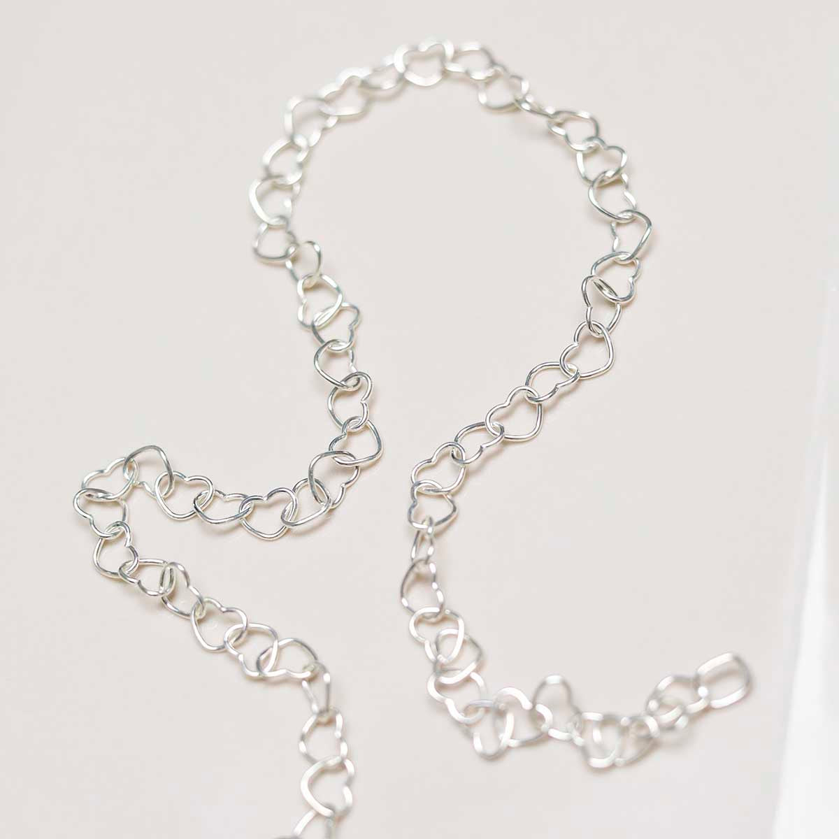 Sterling Silver Hearts Anklet