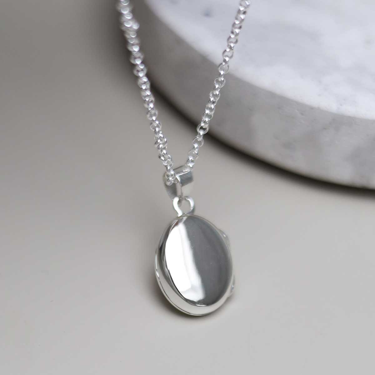 Sterling Silver Little Oval Locket