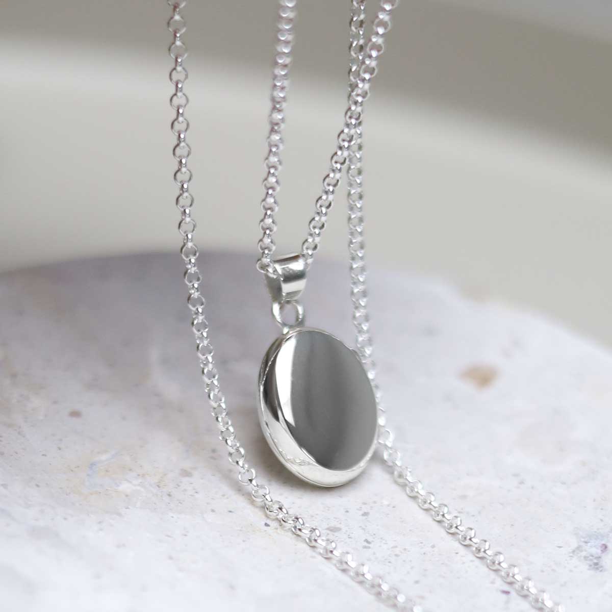 Sterling Silver Little Oval Locket