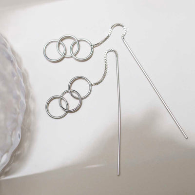 ML888_Sterling Silver Delicate Rings And Bar Threader Earrings_9 new