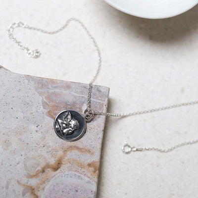 MZA019_Engravable Sterling Silver Cherub Necklace_new 4