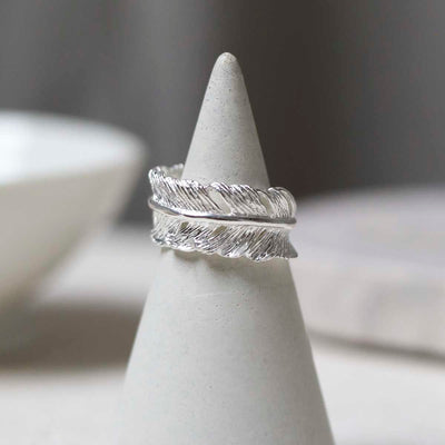 MB065r_Sterling Silver Feather Ring_1