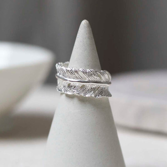 MB065r_Sterling Silver Feather Ring_1