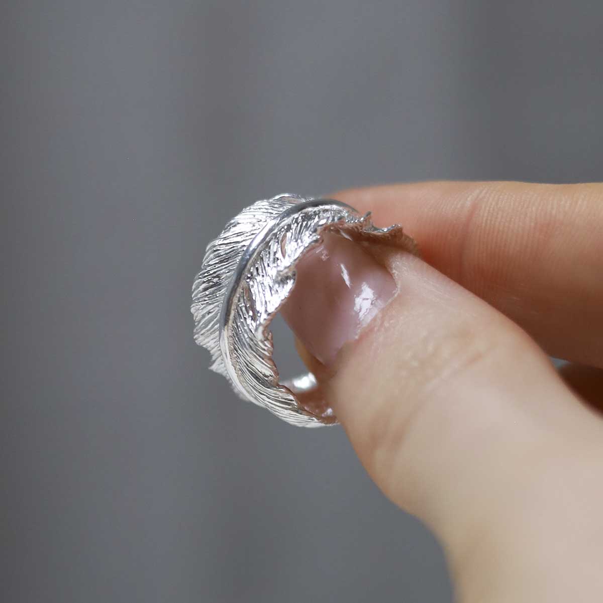 Sterling Silver Feather Ring