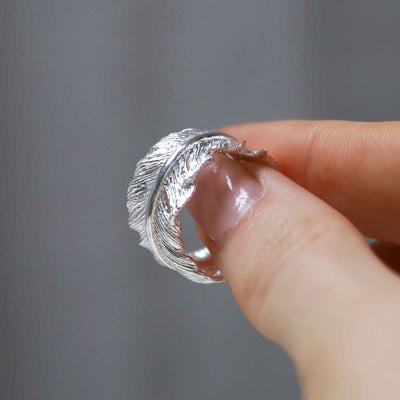 MB065r_Sterling Silver Feather Ring_4