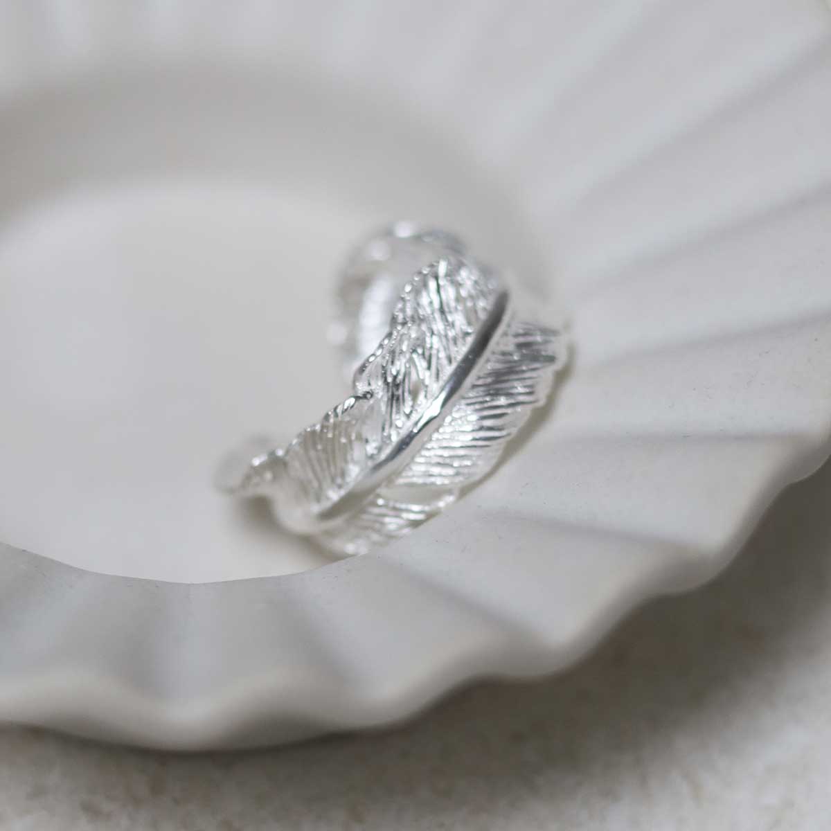 Sterling Silver Feather Ring