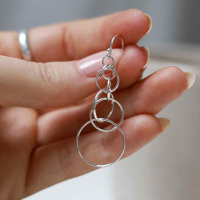 ML877_Sterling Silver Wire Circle Drop Earrings_2