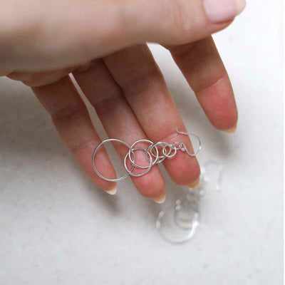 ML877_Sterling Silver Wire Circle Drop Earrings_5