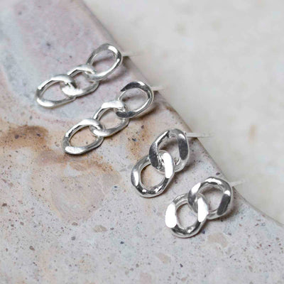 MG004L_MG004S_Sterling Silver Curb Chain Earrings_NEW