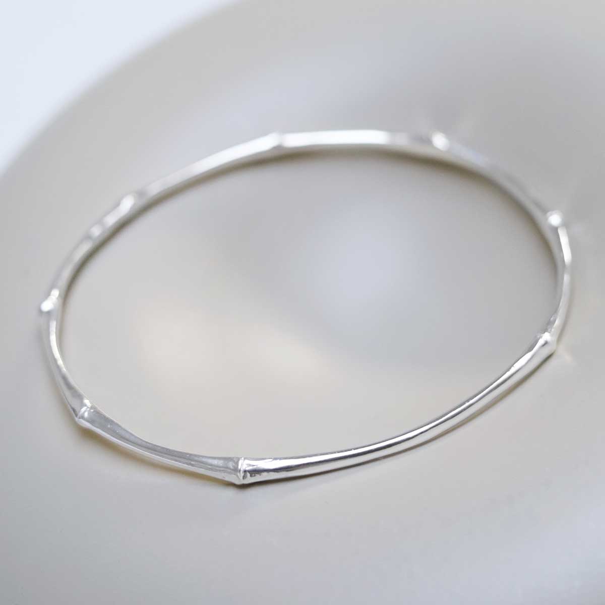 Sterling Silver Bamboo Bangle