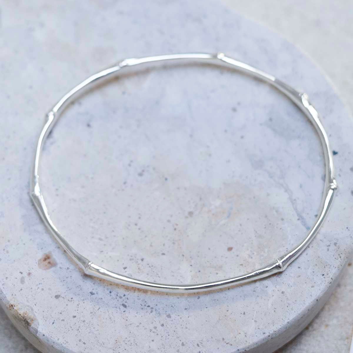 Sterling Silver Bamboo Bangle