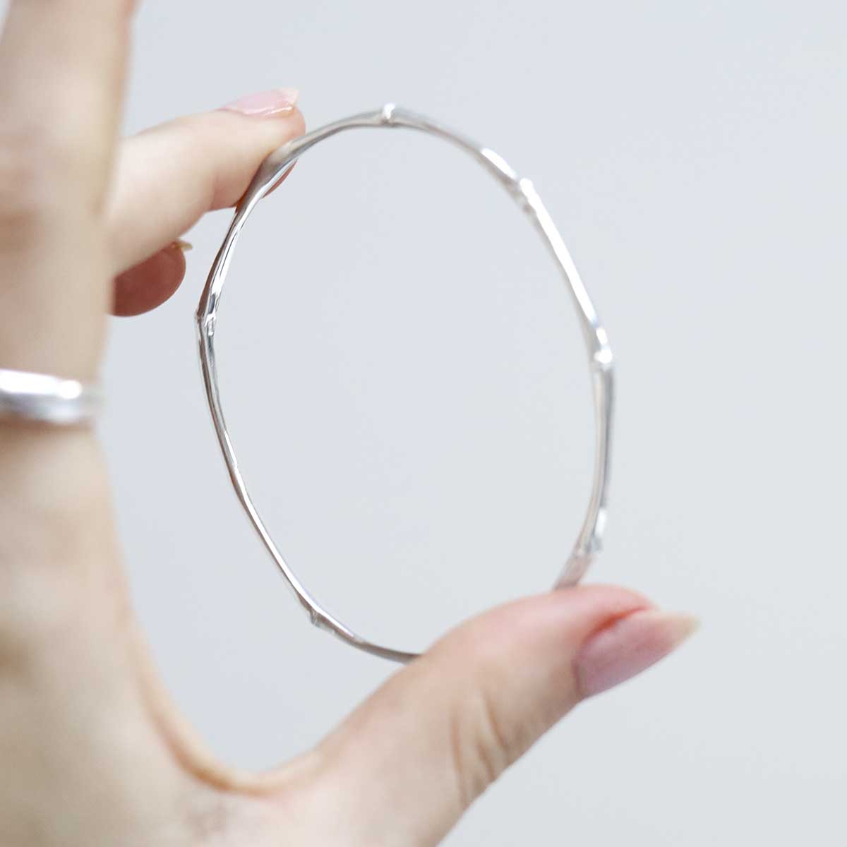 Sterling Silver Bamboo Bangle