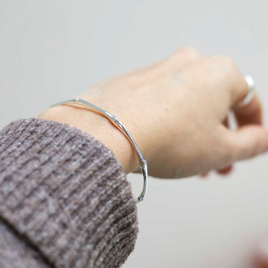 MB136_Sterling Silver Bamboo Bangle_new 2
