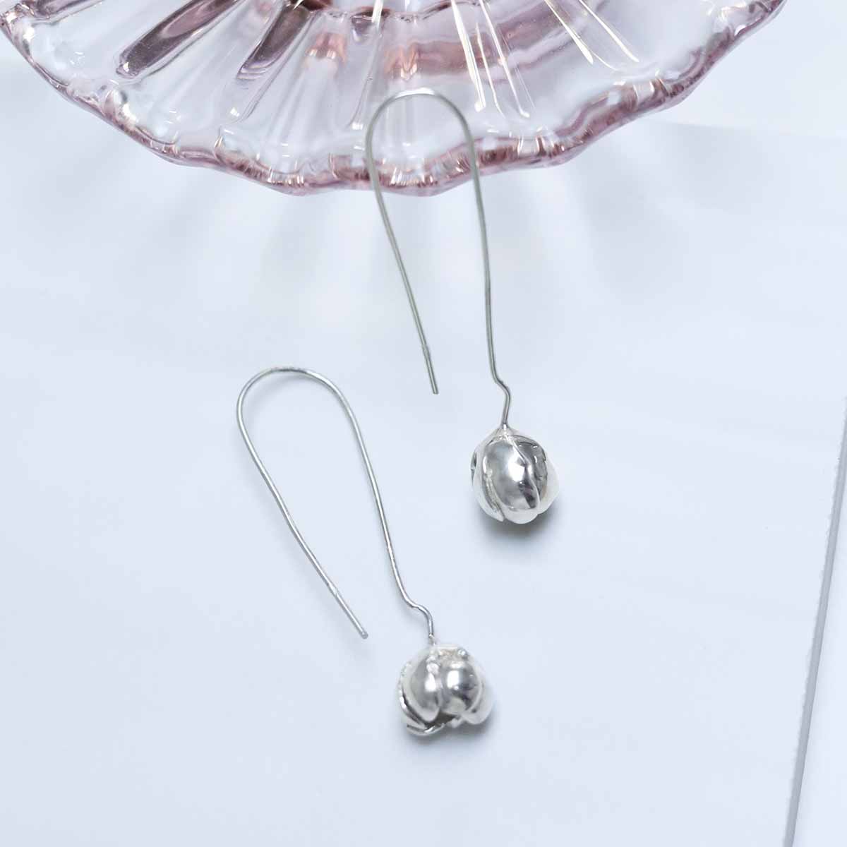 Sterling Silver Blossom Drop Earrings