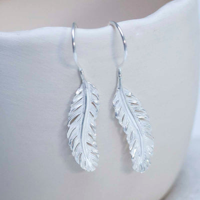 MB208_Sterling Silver Feather Drop Earrings_new 6