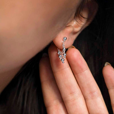ML968_Sterling Silver Hanging Lanterns Chain Studs_new 5