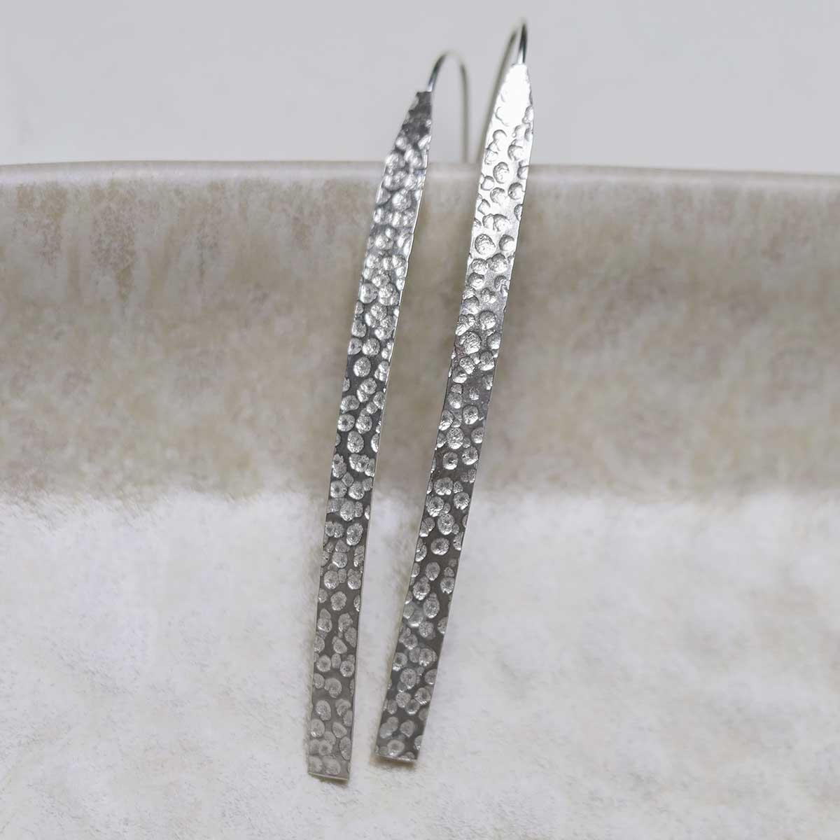 Sterling Silver Urban Armour Drop Earrings