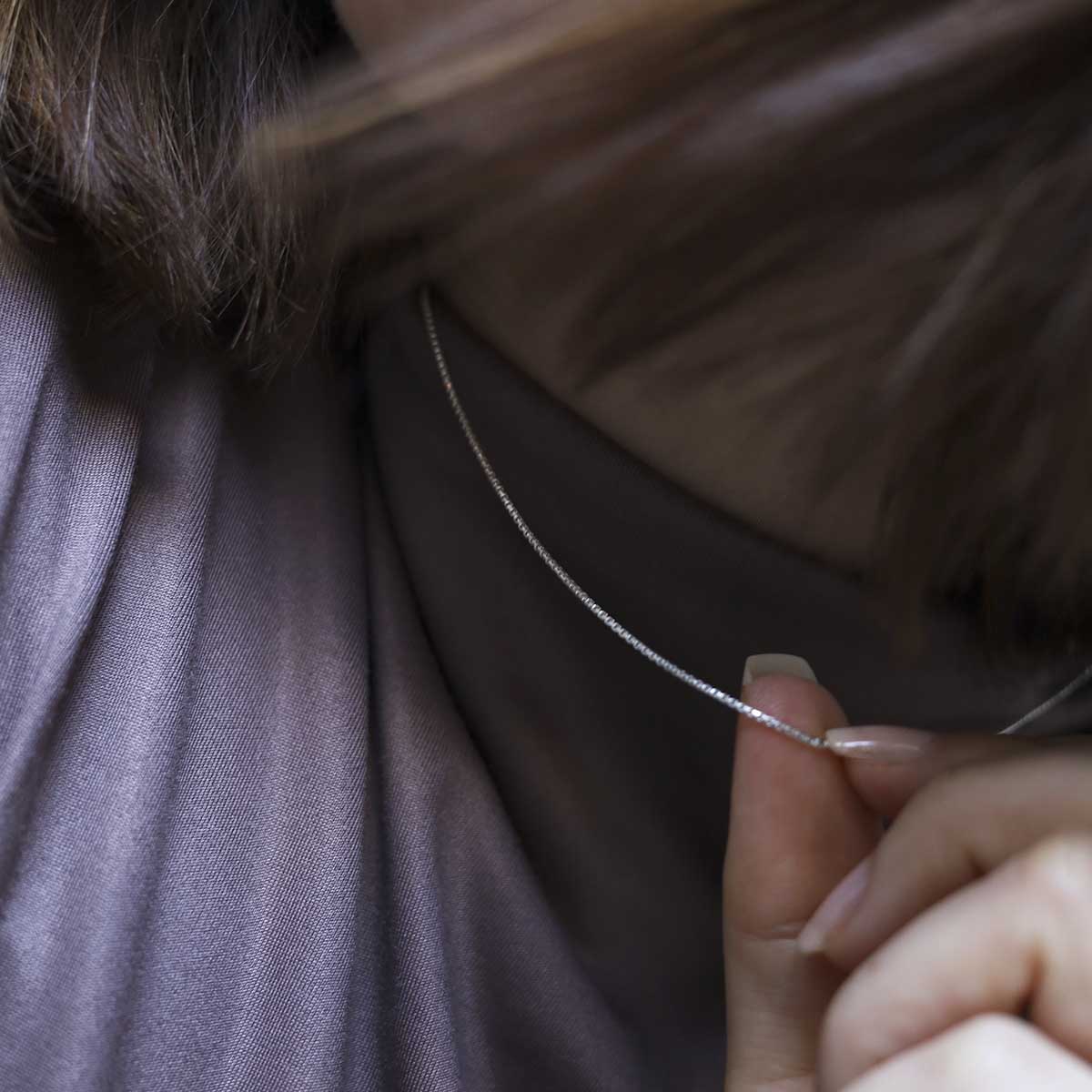 Sterling Silver Round Box Chain Necklace (16-24")