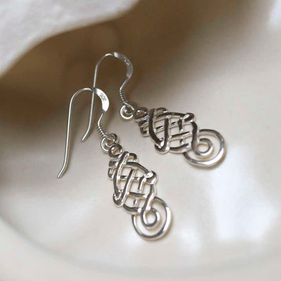 MC240S_Sterling Silver Celtic Coventina Dangly Earrings_5