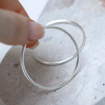ME450_Sterling Silver 40mm Hoop Earrings_reshoot 3