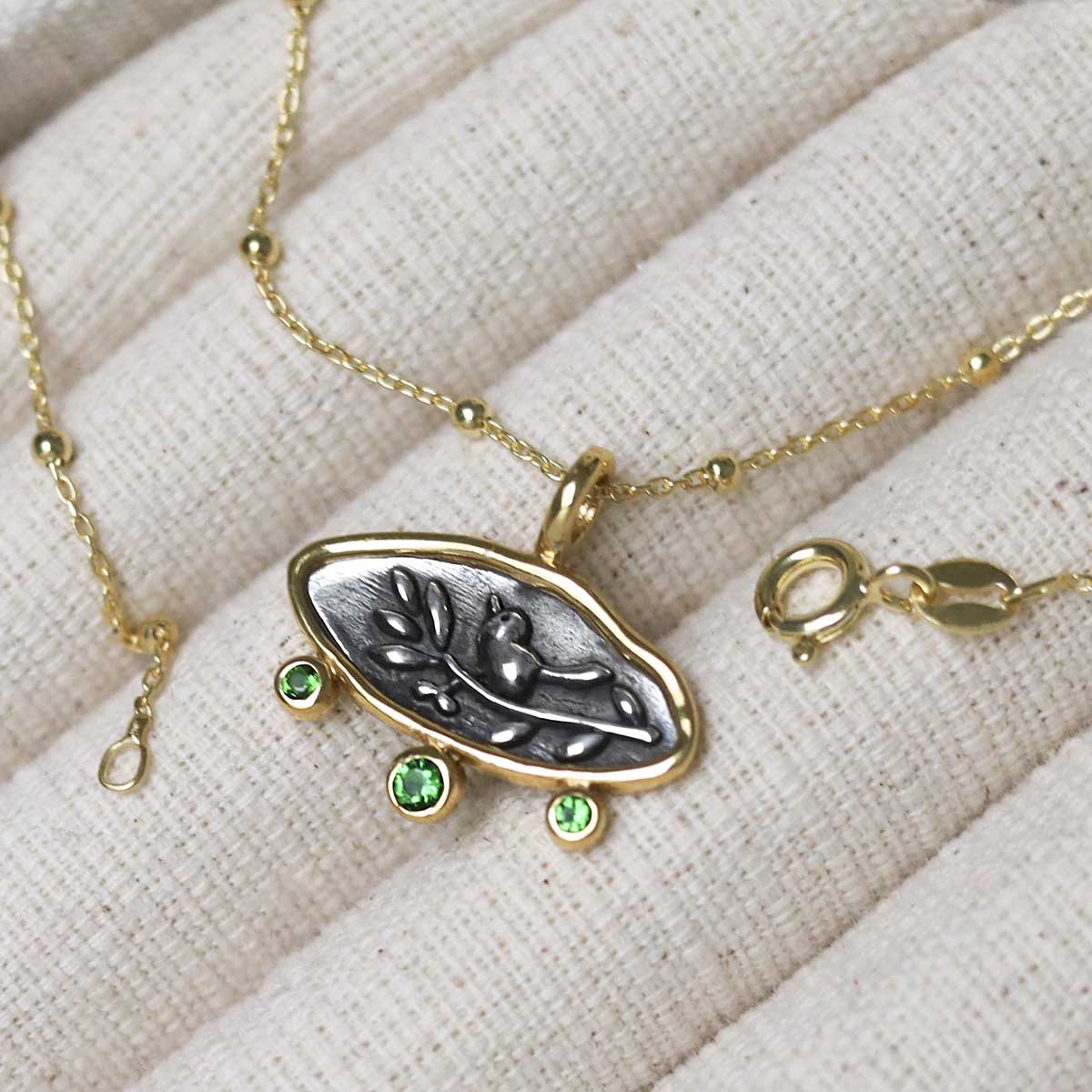 Gold Plated Sterling Silver Hieroglyphics Necklace