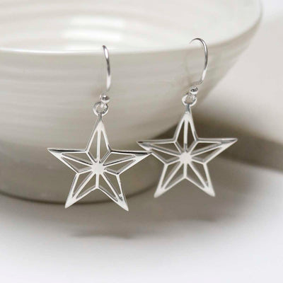 MF480E_Sterling Silver Dangly Geometric Star Earrings_3 copy