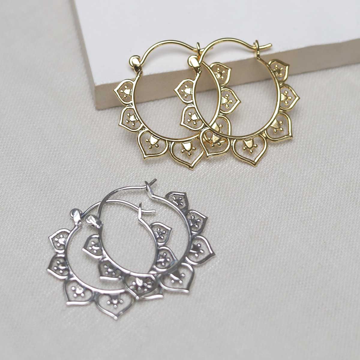 18k Gold Plated Marrakesh Hoops