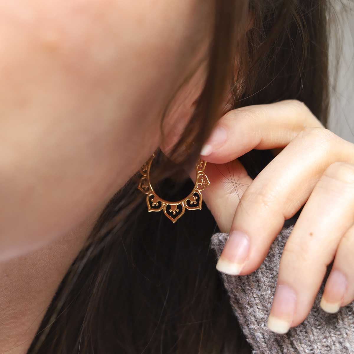 18k Gold Plated Marrakesh Hoops