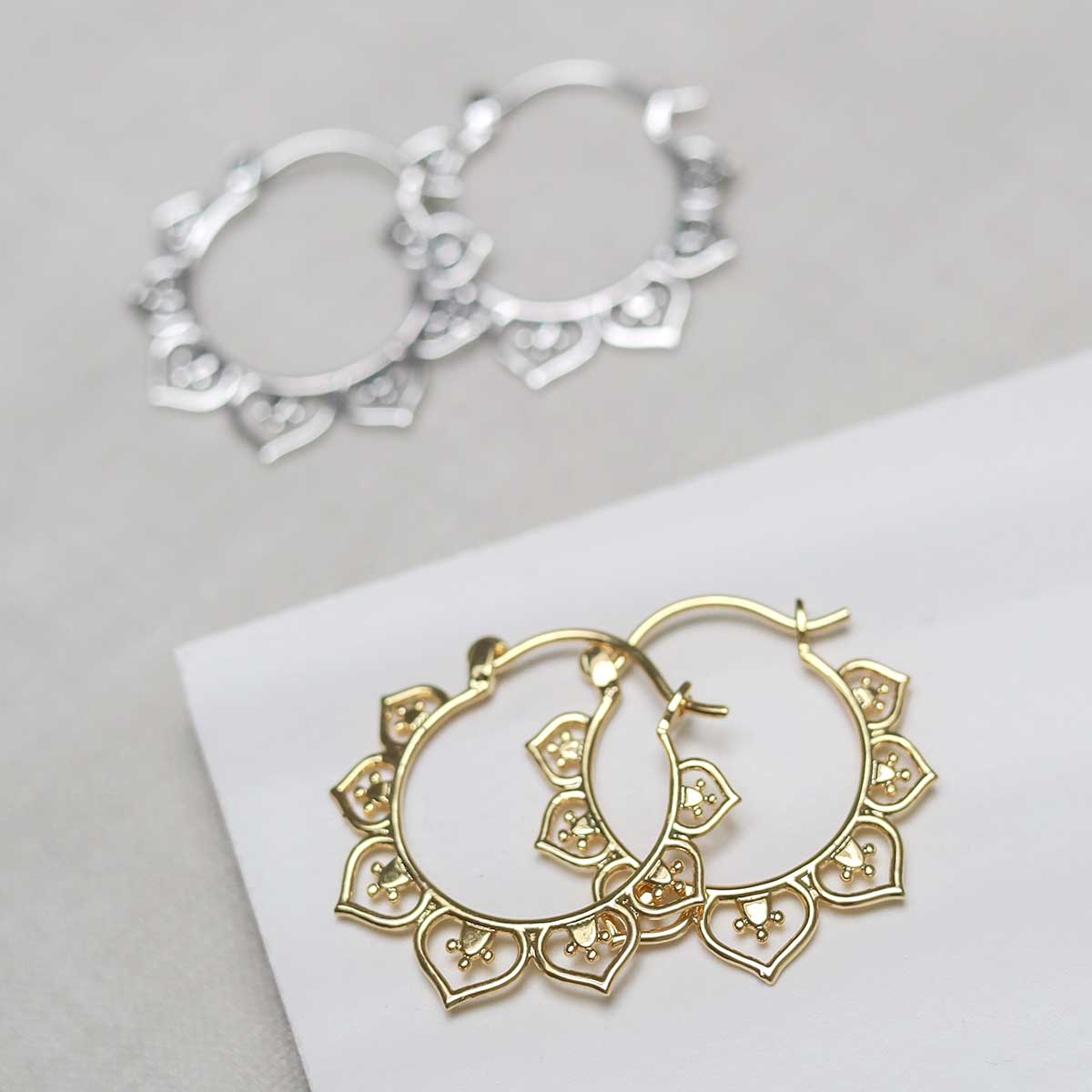 18k Gold Plated Marrakesh Hoops
