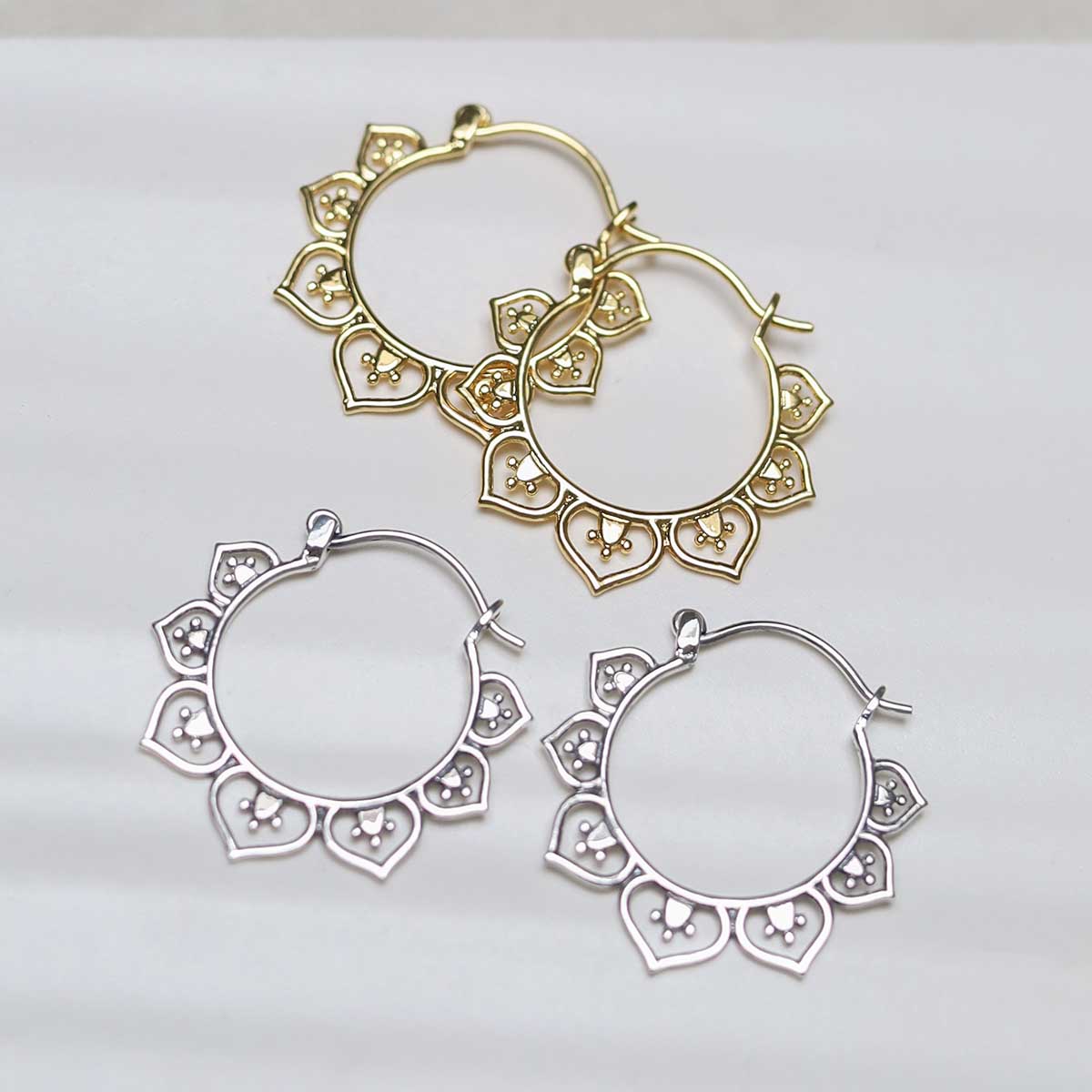 18k Gold Plated Marrakesh Hoops