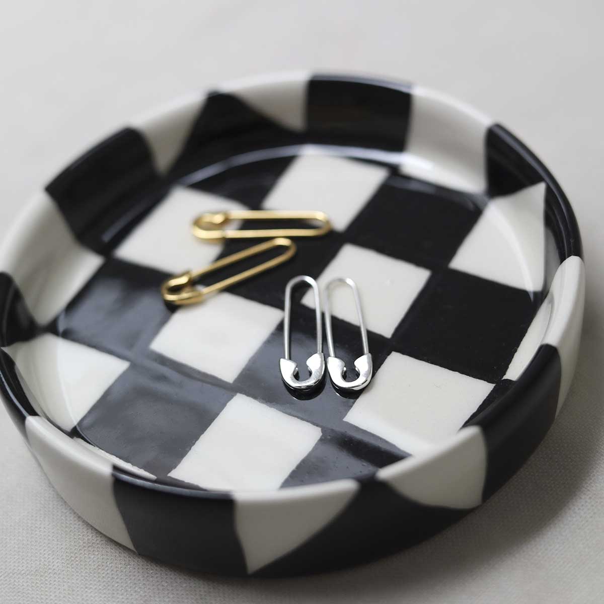 18k Gold Plated Safety Pin Earrings