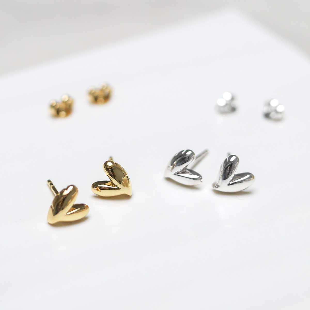 18k Gold Plated Love Heart Studs