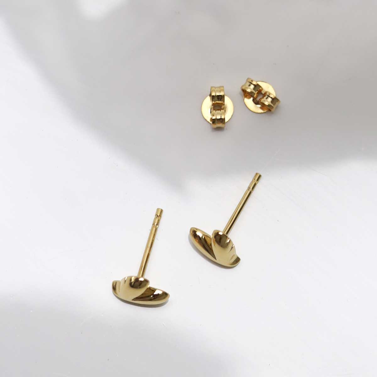 18k Gold Plated Love Heart Studs