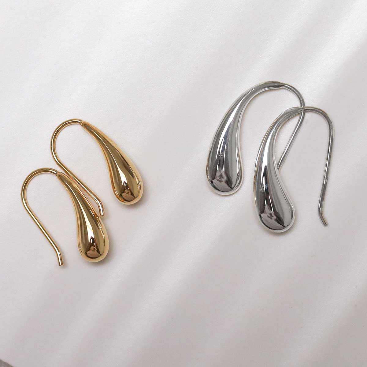 18k Gold Plated Small Liquid Drop Earrings
